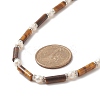 Natural Mixed Gemstone & Pearl & Crystal Rhinestone Beaded Necklace for Women NJEW-JN04209-5