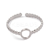 Non-Tarnish 304 Stainless Steel Cuff Rings RJEW-G285-65P-2
