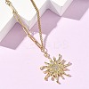 304 Stainless Steel Micro Pave Clear Cubic Zirconia Pendant Necklaces for Women LS-NJEW-Z103-01G-08-2