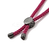Half Finished Twisted Milan Rope Slider Bracelets FIND-G032-01B-11-4