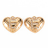 Brass Micro Pave Clear Cubic Zirconia Pendants KK-S360-144E-NF-1