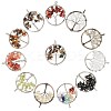 12Pcs 12 Colors Gemstone Pendants G-PH0001-33-1