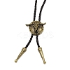 Flat Round with Ox-head Laria Necklace for Men Women LS-NJEW-WH0011-11AB-2