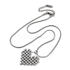 Anti-Tarnish 304 Stainless Steel Heat Pendant Round Snake Chain Necklaces for Women STAS-Z114-19P-4