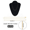Ion Plating(IP) 304 Stainless Steel Cable Chain Necklaces PH-NJEW-E122-11G-6