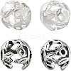 4Pcs 2 Colors 925 Sterling Silver Bead Caps STER-BC0002-34-1
