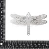 304 Stainless Steel Crystal Rhinestone 3D Insect Connector Charms STAS-H236-11B-P-3