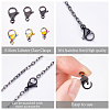 60Pcs 6 Sizes PVD Vacuum Plating 304 Stainless Steel Lobster Claw Clasps STAS-PH0001-43-6