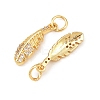 Brass Micro Pave Cubic Zirconia Pendants LS-KK-H093-01G-2