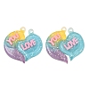 2Pcs Gradient Color Translucent Resin Pendants RESI-XCP0002-41A-1