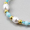 Plastic Pearl Beaded Stretch Bracelets for Women BJEW-WH0016-69C-2
