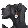 304 Stainless Steel Glass Christmas Theme Dangle Earrings EJEW-MZ00527-01-2