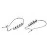 304 Stainless Steel Hoop Earrings Findings Kidney Ear Wires LS-STAS-N092-138B-01-2