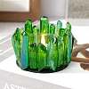 Electroplated Natural Quartz Crystal Candle Holder PW-WG59F09-01-1