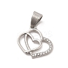 304 Stainless Steel Pendants STAS-K243-25P-1