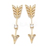 Brass Micro Pave Clear Cubic Zirconia Pendants ZIRC-P086-24G-3