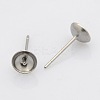 Tarnish Resistant 304 Stainless Steel Stud Earring Findings LS-STAS-N019-15-6mm-1