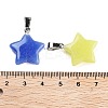Synthetic Luminous Stone Pendants FIND-A043-02P-4