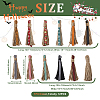 Beadthoven 12Pcs 12 Style Jute Tassel Pendants FIND-BT0001-19-3