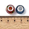 Mixed Handmade Lampwork Gold Sand European Large Hole Rondelle Beads LPDL-M013-M-3