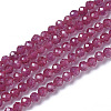 Lab Grown Red Corundum Beads Strands G-F596-11-2mm-1-1