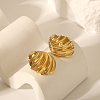 Irregular Texture Geometric 304 Stainless Steel Stud Earrings JR2524-1-1