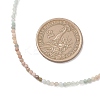 2MM Natural & Synthetic Mixed Gemstone Gradient Color Faceted Round Beaded Necklaces for Women NJEW-JN05865-01-3