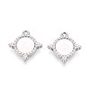 304 Stainless Steel Pendant Cabochon Settings STAS-T067-08P-1