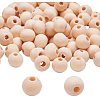 Round Unfinished Wood Beads WOOD-PH0008-14-7