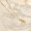 Summer Beach Natural Shell & 304 Stainless Steel Pendant Necklaces for Women NJEW-P323-01C-G-3
