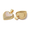 Brass Micro Pave Cubic Zirconia Pendants LS-KK-D057-14G-2