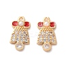 Brass Micro Pave Cubic Zirconia Pendants X1-KK-D420-01G-04-1