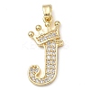 Rack Plating Brass Micro Pave Cubic Zirconia Pendants KK-D535-01J-RS-1