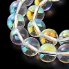 Transparent Electroplate Glass Beads Strands GLAA-T032-T8mm-C18-3