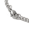 201 Stainless Steel Curb Chain Rectangle with Dragon Pendant Necklaces for Women LS-NJEW-M008-03P-3