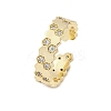 Brass Micro Pave Clear Cubic Zirconia Cuff Rings for Women LS-RJEW-S398-02G-4