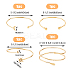 4Pcs 4 Styles Iron Three Loops Wire Wrap Bracelet Set BJEW-FI0001-19-2