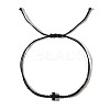 Synthetic Stone Cross Braided Cord Adjustable Bracelets CC2534-1-5