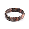 Natural Leopard Skin Jasper Beaded Stretch Bracelets for Women Men BJEW-M049-08B-4