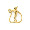 304 Stainless Steel Pendants STAS-R137-01G-D-1