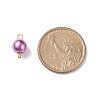 Glass Imitation Pearl Connector Charms PALLOY-JF01881-02-3