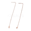 Brass Stud Earring Findings X-KK-O130-03RG-1
