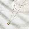 925 Sterling Silver Micro Pave Cubic Zirconia Pendant Necklaces for Women NJEW-V007-01G-2