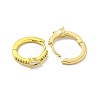 Brass Micro Pave Cubic Zirconia Hoop Earring EJEW-C088-24G-01-2