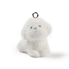 Flocking Resin Cute Puppy Pendants LS-MACR-P043-L02-1