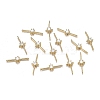 Brass Micro Clear Cubic Zirconia Links LS-ZIRC-F120-096G-4