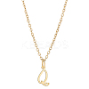 1pc 304 Stainless Steel Letter Pendant Necklaces NJEW-LP0001-39Q-G-1