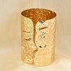 Textured Alloy Open Cuff Bangles for Women BJEW-K272-04G-3