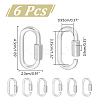 6Pcs Alloy Screw Carabiner Lock Charms FIND-UN0003-31P-3