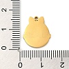 Ion Plating(IP) 304 Stainless Steel Enamel Pendants STAS-Q301-14G-3